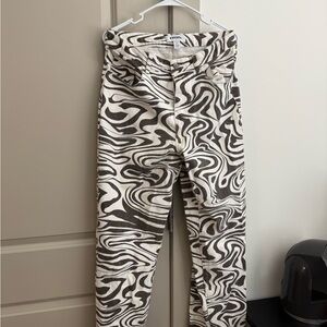 RSQ Black and White Patterned Pants